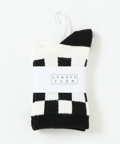 LOWRYS FARM(ローリーズファーム)の「チェッカーソックス 958460(ソックス/靴下・キッズ・ブラック/グリーン・MEDIUM/LARGE)」の3枚目の写真
