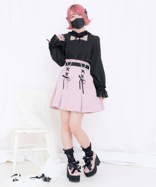 DearMyLove(ディアマイラブ)の「レースフリルチョーカーブラウス(シャツ/ブラウス・レディース・ホワイト/グレー/ブラック・MEDIUM/XX-LARGE/X-LARGE/LARGE)」の8枚目の写真