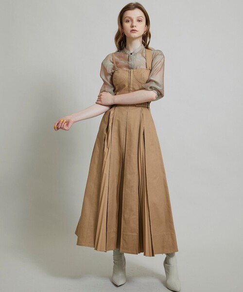 半額以下】CASA FLINE フロントホックプリーツワンピース カーサ  