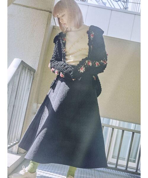 merry jenny（メリージェニー）の「クロシェカーディガン（カーディガン/ボレロ・レディース・オフホワイト/ブラック/ブラウン・FREE）」の9枚目の写真