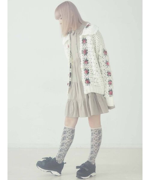 merry jenny（メリージェニー）の「クロシェカーディガン（カーディガン/ボレロ・レディース・オフホワイト/ブラック/ブラウン・FREE）」の11枚目の写真