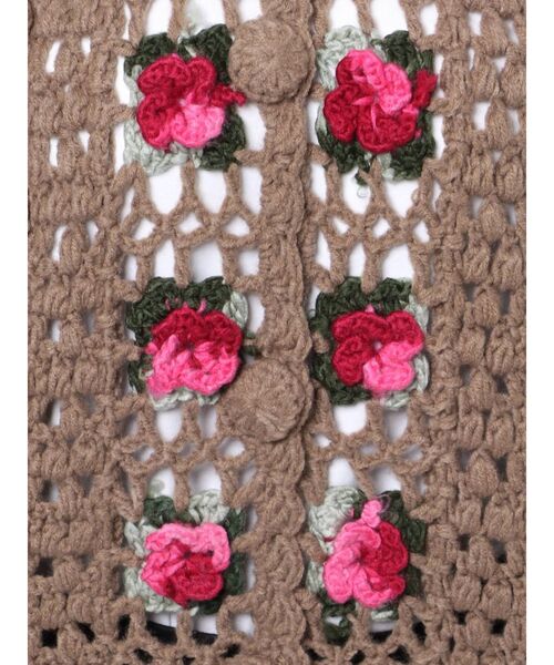 merry jenny（メリージェニー）の「クロシェカーディガン（カーディガン/ボレロ・レディース・オフホワイト/ブラック/ブラウン・FREE）」の17枚目の写真