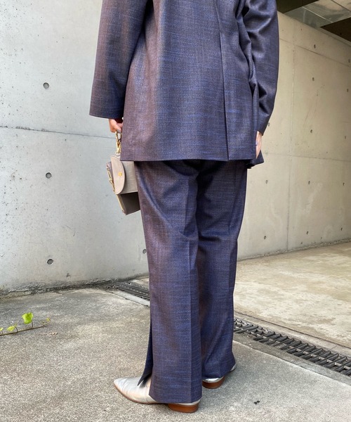 DouDou(ドゥドゥ)の「ミックスツイードパンツ(その他パンツ・レディース・ブルー/イエロー・FREE)」の10枚目の写真