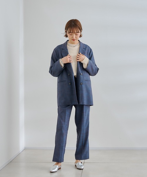 DouDou(ドゥドゥ)の「ミックスツイードパンツ(その他パンツ・レディース・ブルー/イエロー・FREE)」の17枚目の写真
