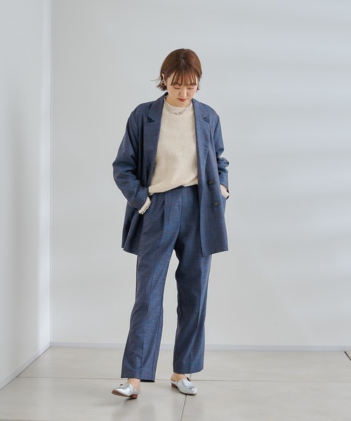 DouDou(ドゥドゥ)の「ミックスツイードパンツ(その他パンツ・レディース・ブルー/イエロー・FREE)」の18枚目の写真