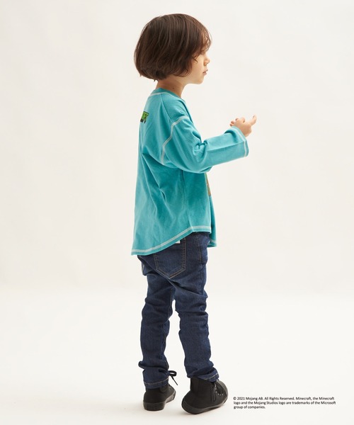 RUGGEDWORKS（ラゲッドワークス）の「《MINECRAFT》 マインクラフト ステッチ配色ロングＴ（Tシャツ/カットソー・キッズ・キナリ/グリーン系その他・130/150/120/140/110）」の4枚目の写真