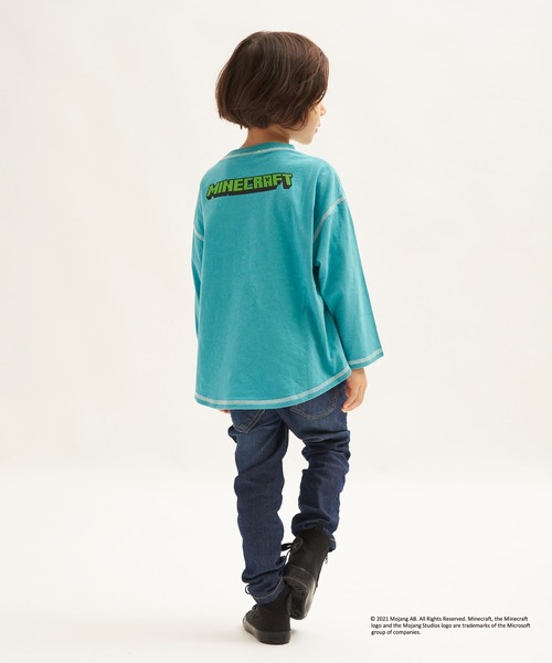 RUGGEDWORKS（ラゲッドワークス）の「《MINECRAFT》 マインクラフト ステッチ配色ロングＴ（Tシャツ/カットソー・キッズ・キナリ/グリーン系その他・130/150/120/140/110）」の5枚目の写真