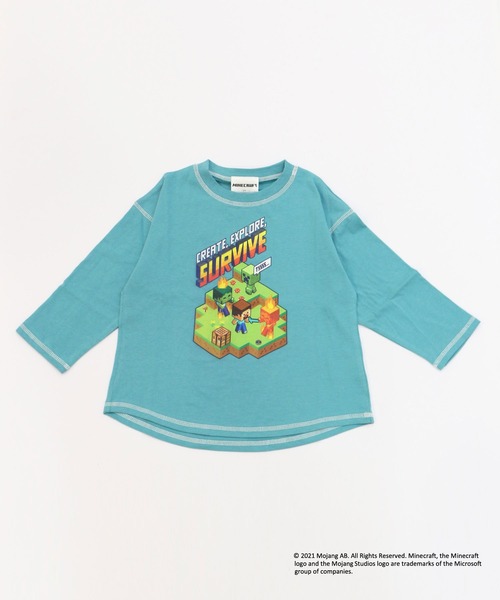 RUGGEDWORKS（ラゲッドワークス）の「《MINECRAFT》 マインクラフト ステッチ配色ロングＴ（Tシャツ/カットソー・キッズ・キナリ/グリーン系その他・130/150/120/140/110）」の6枚目の写真
