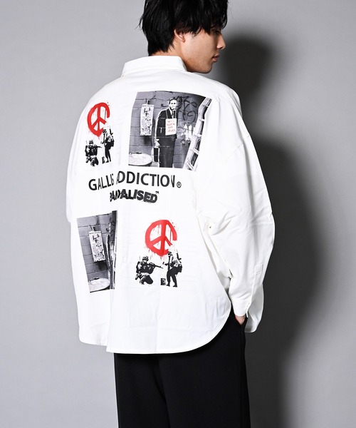 BRANDALISED（ブランダライズド）の「GA×BRANDALISED ART SHIRT/アートフォト 長袖シャツ（シャツ/ブラウス・メンズ・ホワイト/ブラック/ライトグレー・FREE）」の22枚目の写真