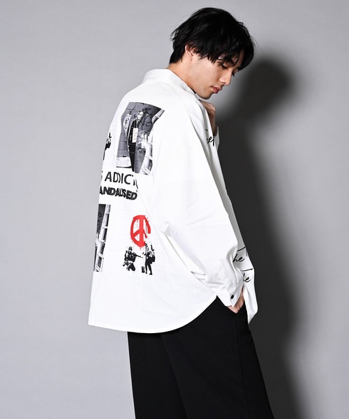 BRANDALISED（ブランダライズド）の「GA×BRANDALISED ART SHIRT/アートフォト 長袖シャツ（シャツ/ブラウス・メンズ・ホワイト/ブラック/ライトグレー・FREE）」の16枚目の写真