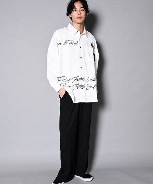 BRANDALISED（ブランダライズド）の「GA×BRANDALISED ART SHIRT/アートフォト 長袖シャツ（シャツ/ブラウス・メンズ・ホワイト/ブラック/ライトグレー・FREE）」の4枚目の写真
