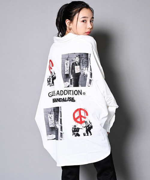 BRANDALISED（ブランダライズド）の「GA×BRANDALISED ART SHIRT/アートフォト 長袖シャツ（シャツ/ブラウス・メンズ・ホワイト/ブラック/ライトグレー・FREE）」の5枚目の写真
