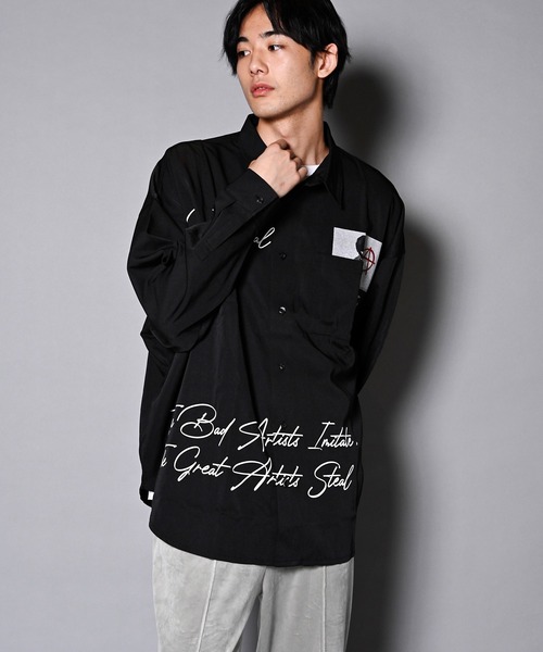 BRANDALISED（ブランダライズド）の「GA×BRANDALISED ART SHIRT/アートフォト 長袖シャツ（シャツ/ブラウス・メンズ・ホワイト/ブラック/ライトグレー・FREE）」の6枚目の写真