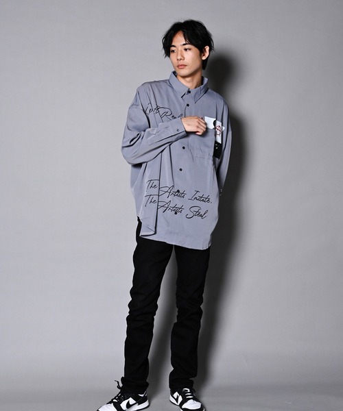 BRANDALISED（ブランダライズド）の「GA×BRANDALISED ART SHIRT/アートフォト 長袖シャツ（シャツ/ブラウス・メンズ・ホワイト/ブラック/ライトグレー・FREE）」の14枚目の写真