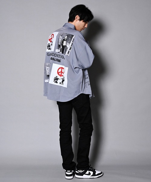 BRANDALISED（ブランダライズド）の「GA×BRANDALISED ART SHIRT/アートフォト 長袖シャツ（シャツ/ブラウス・メンズ・ホワイト/ブラック/ライトグレー・FREE）」の8枚目の写真