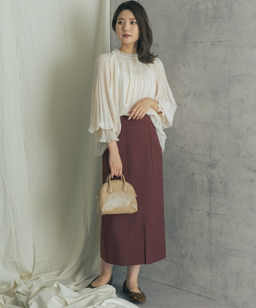 URBAN RESEARCH ROSSO WOMEN（アーバンリサーチ　ロッソ）の「カルゼダブルクロスポケットタイトスカート（スカート・レディース・ブラック/ブラウン/アイボリー・38/36）」の12枚目の写真