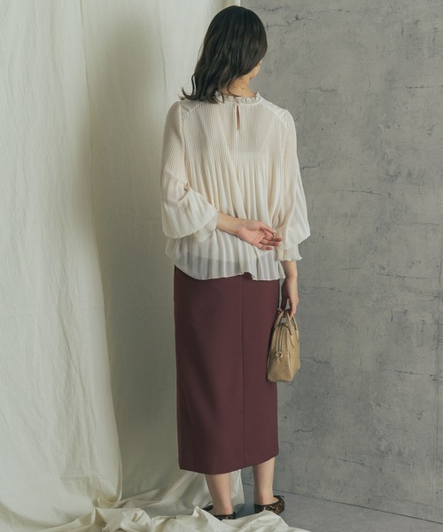 URBAN RESEARCH ROSSO WOMEN（アーバンリサーチ　ロッソ）の「カルゼダブルクロスポケットタイトスカート（スカート・レディース・ブラック/ブラウン/アイボリー・38/36）」の16枚目の写真