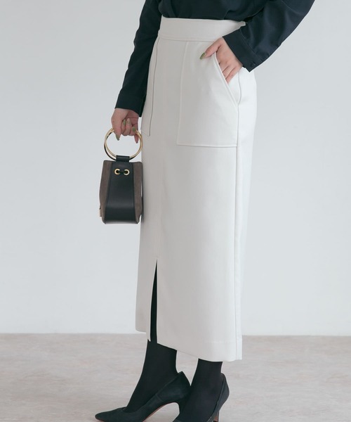 URBAN RESEARCH ROSSO WOMEN（アーバンリサーチ　ロッソ）の「カルゼダブルクロスポケットタイトスカート（スカート・レディース・ブラック/ブラウン/アイボリー・38/36）」の14枚目の写真