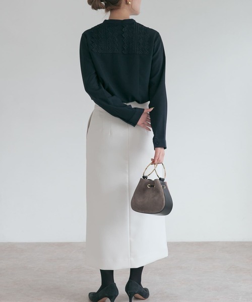 URBAN RESEARCH ROSSO WOMEN（アーバンリサーチ　ロッソ）の「カルゼダブルクロスポケットタイトスカート（スカート・レディース・ブラック/ブラウン/アイボリー・38/36）」の8枚目の写真