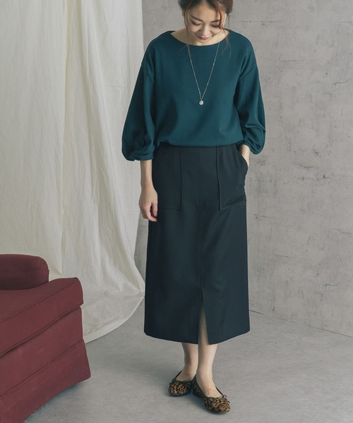 URBAN RESEARCH ROSSO WOMEN（アーバンリサーチ　ロッソ）の「カルゼダブルクロスポケットタイトスカート（スカート・レディース・ブラック/ブラウン/アイボリー・38/36）」の15枚目の写真