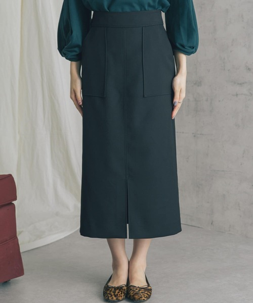 URBAN RESEARCH ROSSO WOMEN（アーバンリサーチ　ロッソ）の「カルゼダブルクロスポケットタイトスカート（スカート・レディース・ブラック/ブラウン/アイボリー・38/36）」の21枚目の写真