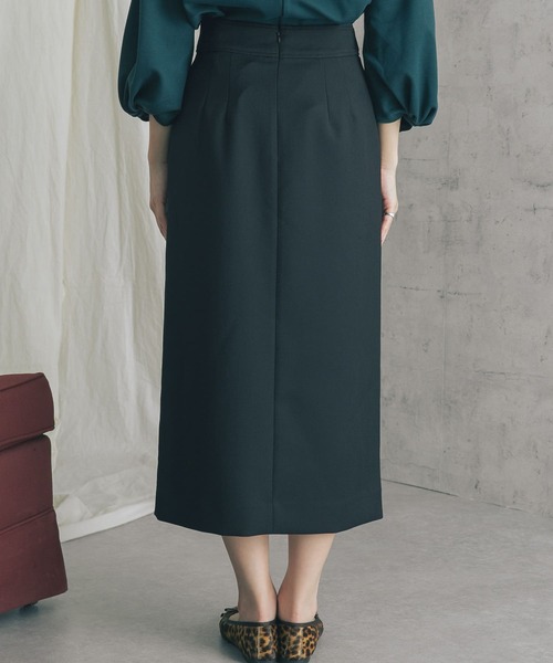 URBAN RESEARCH ROSSO WOMEN（アーバンリサーチ　ロッソ）の「カルゼダブルクロスポケットタイトスカート（スカート・レディース・ブラック/ブラウン/アイボリー・38/36）」の9枚目の写真