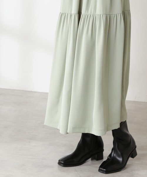 N.(N. Natural Beauty Basic)(エヌエヌナチュラルビューティーベーシック)の「【S Size Line】◆ピンタックティアードワンピース(ワンピース・レディース・オフホワイト/ブラック/ライトグリーン・SMALL/MEDIUM)」の9枚目の写真