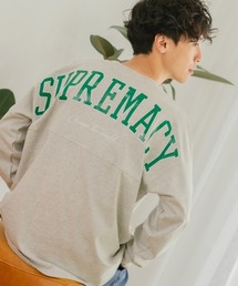 improves | ヘビーウェイト バックプリント ロゴ ビッグ フットボール ロンT(Tシャツ/カットソー)