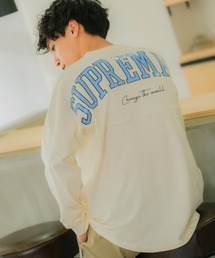 improves | ヘビーウェイト バックプリント ロゴ ビッグ フットボール ロンT(Tシャツ/カットソー)