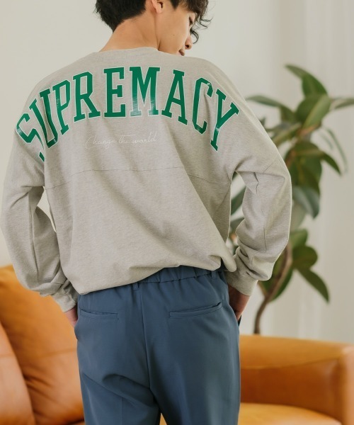 improves（インプローブス）の「ヘビーウェイト バックプリント ロゴ ビッグ フットボール ロンT（Tシャツ/カットソー・メンズ・ネイビー/グレー/オフホワイト/グリーン/チャコール・MEDIUM/LARGE）」の15枚目の写真