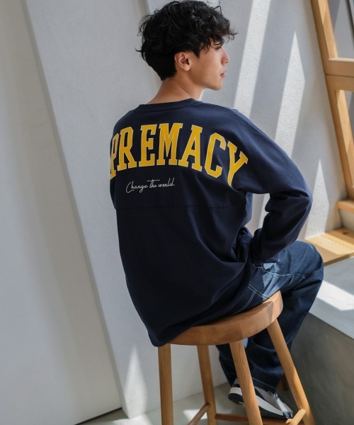 improves（インプローブス）の「ヘビーウェイト バックプリント ロゴ ビッグ フットボール ロンT（Tシャツ/カットソー・メンズ・ネイビー/グレー/オフホワイト/グリーン/チャコール・MEDIUM/LARGE）」の8枚目の写真