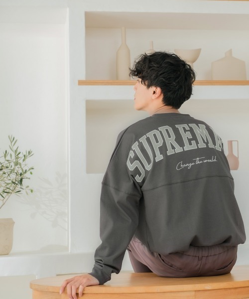 improves（インプローブス）の「ヘビーウェイト バックプリント ロゴ ビッグ フットボール ロンT（Tシャツ/カットソー・メンズ・ネイビー/グレー/オフホワイト/グリーン/チャコール・MEDIUM/LARGE）」の13枚目の写真