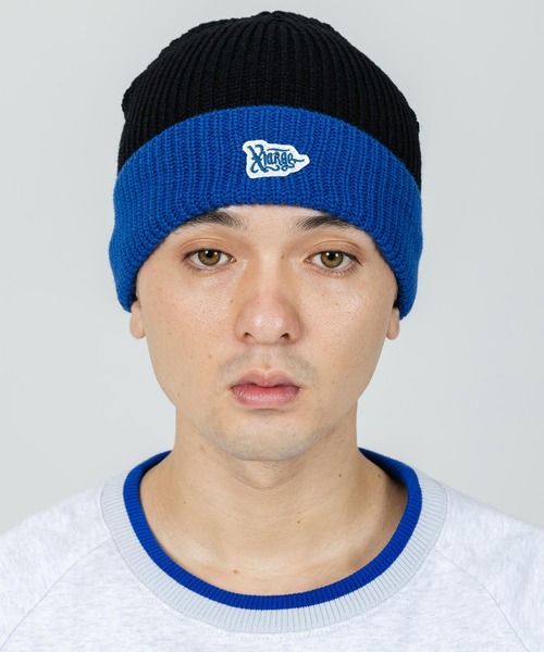 XLARGE（エクストララージ）の「BI COLOR KNIT CAP（ニットキャップ/ビーニー・メンズ・ブラック/ネイビー/イエロー・ONE SIZE）」の5枚目の写真