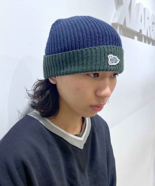 XLARGE（エクストララージ）の「BI COLOR KNIT CAP（ニットキャップ/ビーニー・メンズ・ブラック/ネイビー/イエロー・ONE SIZE）」の16枚目の写真