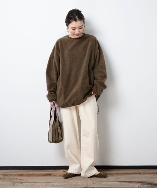 「FREAK\'S STORE」 スウェットカットソー LARGE ナチュラル メンズ ブランド古着スウェットカットソー（スウェット）｜FREAK\\u0027S STORE