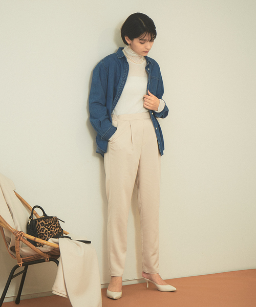 Rouge vif(ルージュヴィフ)の「シアーリブニット(ニット/セーター・レディース・ホワイト/ブラック・フリー)」の17枚目の写真