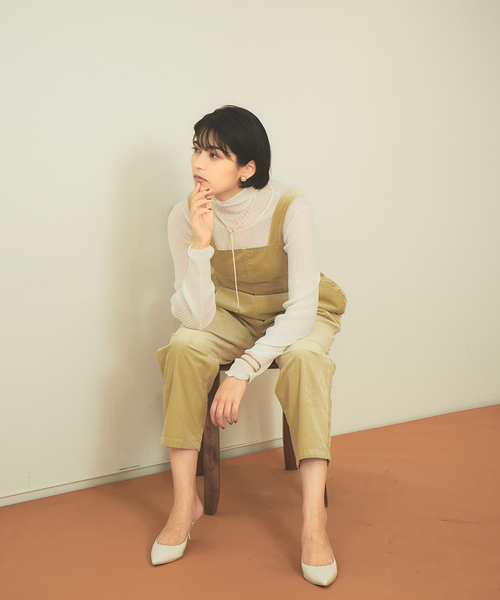 Rouge vif(ルージュヴィフ)の「シアーリブニット(ニット/セーター・レディース・ホワイト/ブラック・フリー)」の8枚目の写真