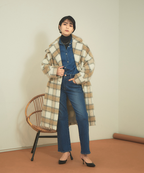 Rouge vif(ルージュヴィフ)の「シアーリブニット(ニット/セーター・レディース・ホワイト/ブラック・フリー)」の7枚目の写真