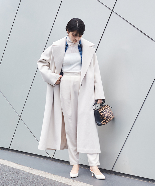 Rouge vif(ルージュヴィフ)の「シアーリブニット(ニット/セーター・レディース・ホワイト/ブラック・フリー)」の3枚目の写真