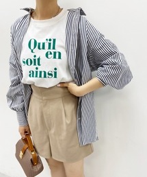 one after another NICE CLAUP | ゆるシルエットストライプシャツ(シャツ/ブラウス)