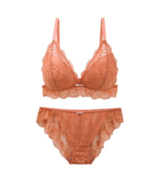 Jennyfer ☆ 選べる上下サイズ ビスチェブラ＆ショーツセット Lace Ladies ブラジャー ショーツセット 花柄 レース ビスチェ風