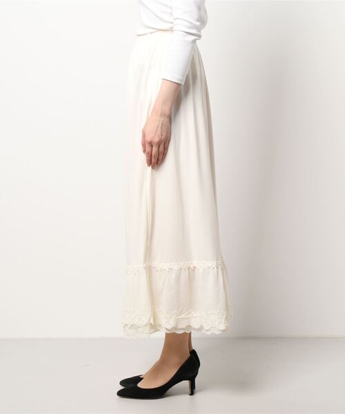薔薇レース　ロングペチスカート axes femme（アクシーズファム）の「薔薇レースロングペチ