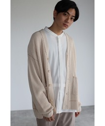 CREARE -LINO- | 【2021秋冬】ハンドステッチ Vネック ニット カーディガン <ユニセックス>(カーディガン/ボレロ)