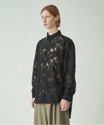 ひろみつ　JUHA レースシャツ juha - 【ラスト1点】【23SS】Flower Lace L/S Shirt/フラワー