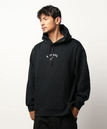 【KANGOL/カンゴール】 ロゴ刺繍 裏起毛 プルオーバーフーディーパーカー /ビッグシルエット