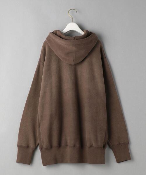 INSCRIRE（アンスクリア）の「＜INSCRIRE＞コットン ジッププルオーバー パーカー Ψ（パーカー・レディース・ダークブラウン・M）」の2枚目の写真