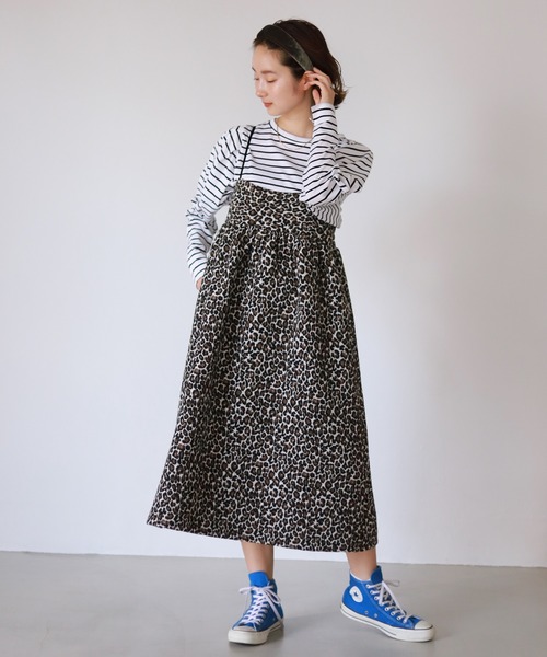 SLOBE citron.（スローブシトロン）の「SLOBE citron. チャンキードレス【手洗い可能】◆（ワンピース・レディース・ブラック/キャメル・FREE）」の2枚目の写真