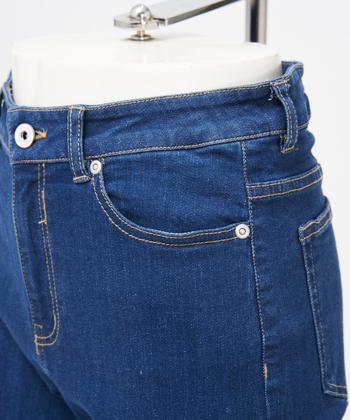 AS KNOW AS PINKY（アズノゥアズピンキー）の「のびーるスタイル スキニーデニムパンツ（デニムパンツ・レディース・ブラック/ブルー/インディゴブルー・M/S/L）」の8枚目の写真