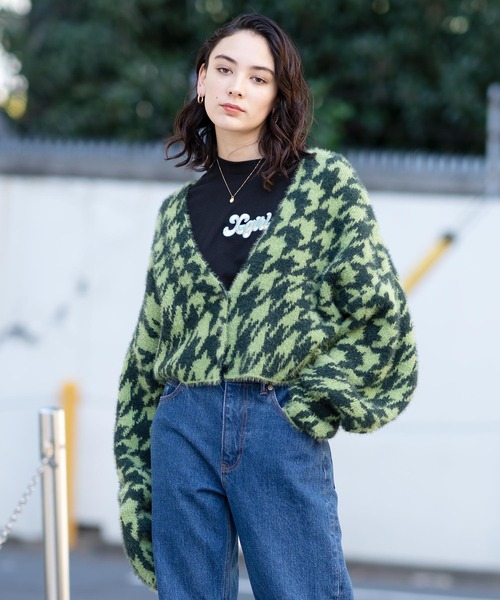 Shaggy Knit Cardigan カーディガン ボレロ X Girl エックスガール のファッション通販 Zozotown
