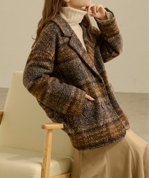 Ambre Neige | チェックジャケットコート／【WEB/EC限定商品】(ピーコート)